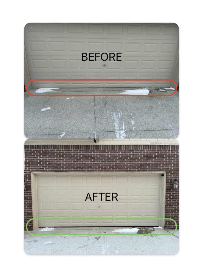 Before and after bottom seal replacement (16 ft)