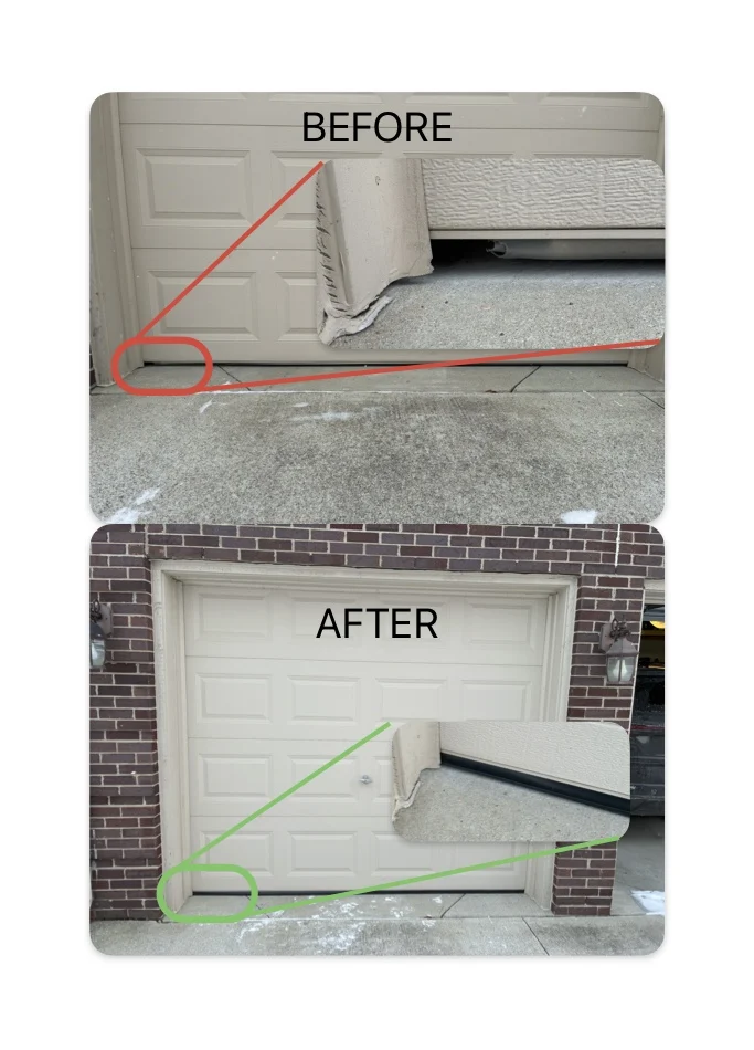 Garage door 8 ft bottom seal replacement repair