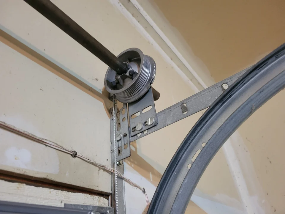New garage door opener wire installed and functioning